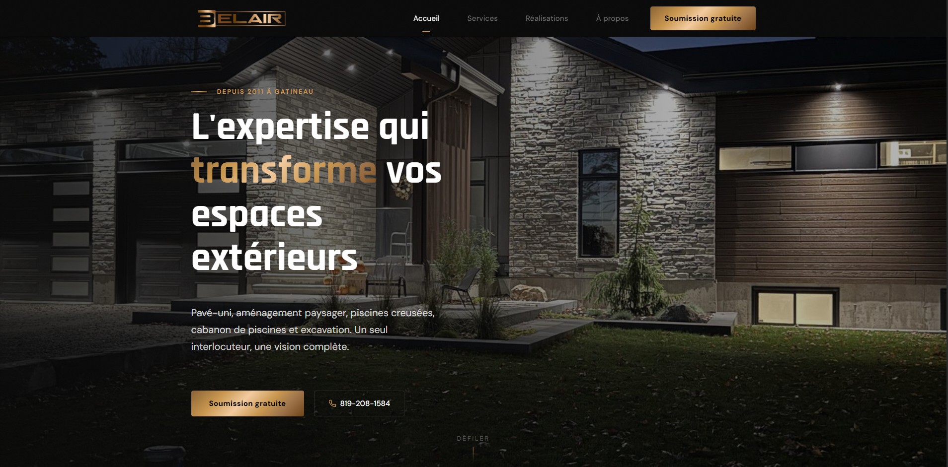 Bélair Aménagement — pavé-uni & paysagement Gatineau