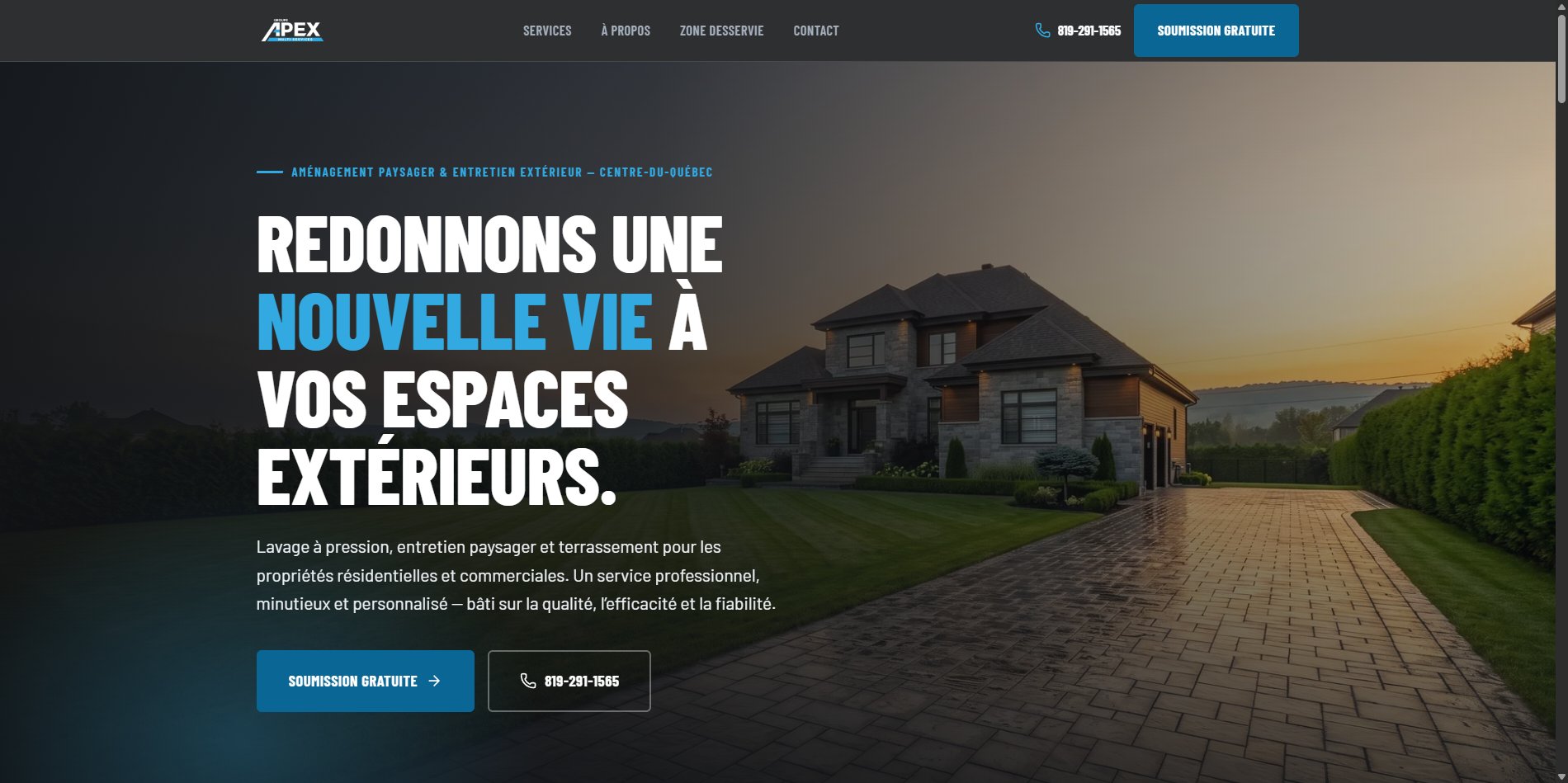 Groupe Apex Multi-Services — Web, Local SEO, Services